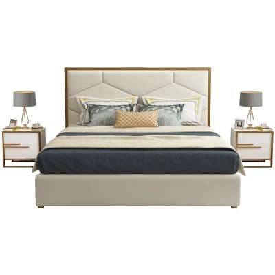 Wholesale Latest designs luxury modern simple bed room furniture bedroom set bed frame solid wooden king size